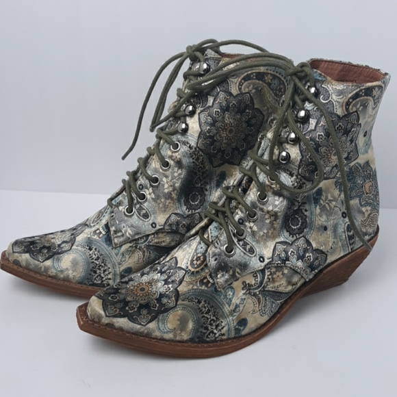 Jeffrey Campbell Shoes - Jeffrey Campbell Elmcroft Paisley Velvet Boots